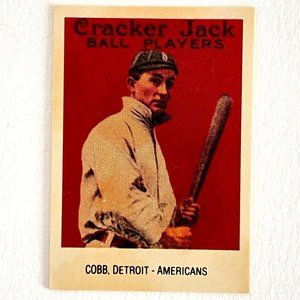 Ty Tyrus Cobb 1915 Cracker Jack Card #30 Reprint 1 / 24 Detroit Americans 1993